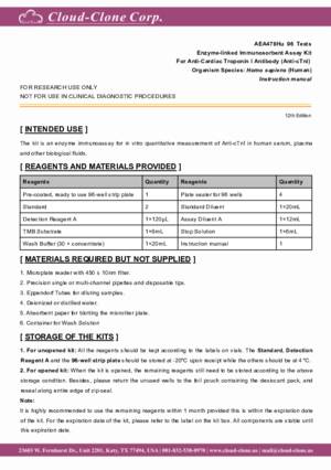 ELISA-Kit-for-Anti-Cardiac-Troponin-I-Antibody-(Anti-cTnI)-AEA478Hu.pdf