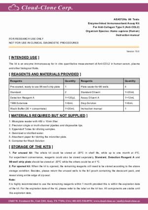 ELISA-Kit-for-Anti-Collagen-Type-II-Antibody-(Anti-COL2)-AEA572Hu.pdf