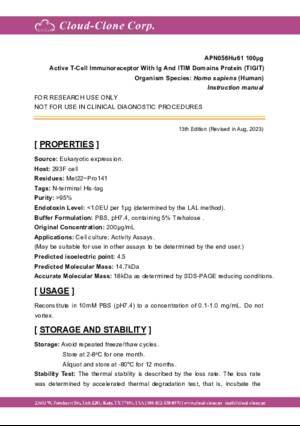 Active-T-Cell-Immunoreceptor-With-Ig-And-ITIM-Domains-Protein-(TIGIT)-APN056Hu61.pdf