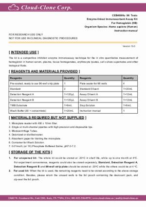 ELISA-Kit-for-Hemoglobin-(HB)-CEB409Hu.pdf