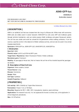 Human-Luciferas-A549-GFP-Lung-Carcinomar-Cells-(A549-GFP-Luc)-CSI403Hu12.pdf