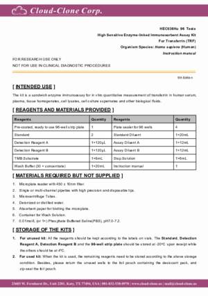 High-Sensitive-ELISA-Kit-for-Transferrin-(TF)-HEC036Hu.pdf