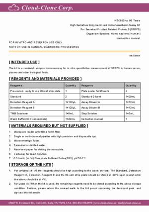 High-Sensitive-ELISA-Kit-for-Secreted-Frizzled-Related-Protein-5-(SFRP5)-HEC842Hu.pdf