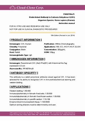Biotin-Linked-Antibody-to-Carbonic-Anhydrase-I--CA1--PAA875Hu71.pdf
