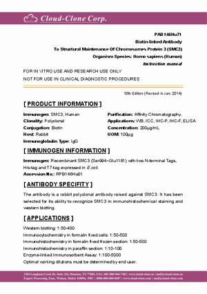 Biotin-Linked-Antibody-to-Structural-Maintenance-Of-Chromosomes-Protein-3--SMC3--PAB146Hu71.pdf