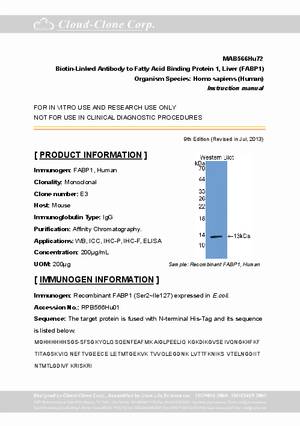 Biotin-Linked-Antibody-to-Fatty-Acid-Binding-Protein-1--Liver--FABP1--MAB566Hu72.pdf