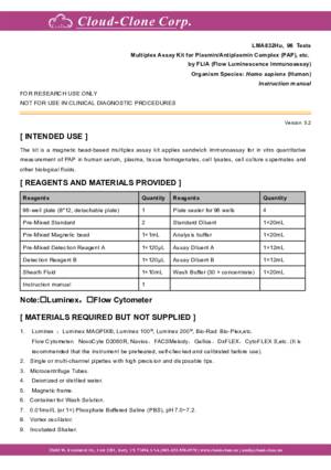 Multiplex-Assay-Kit-for-Plasmin-Antiplasmin-Complex-(PAP)--etc--by-FLIA-(Flow-Luminescence-Immunoassay)-LMA832Hu.pdf