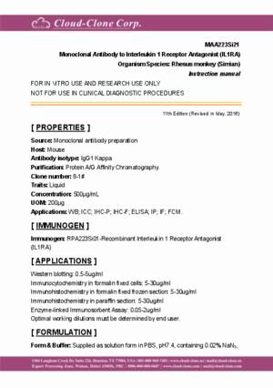 Monoclonal-Antibody-to-Interleukin-1-Receptor-Antagonist-(IL1RA)-MAA223Si21.pdf