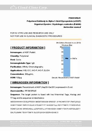 Polyclonal-Antibody-to-Alpha-1-Acid-Glycoprotein--a1AGP--PAA816Rb51.pdf