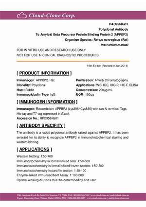 Polyclonal-Antibody-to-Amyloid-Beta-Precursor-Protein-Binding-Protein-2--APPBP2--PAC956Ra01.pdf