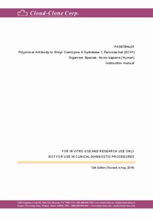 Polyclonal-Antibody-to-Enoyl-Coenzyme-A-Hydratase-1--Peroxisomal-(ECH1)-PAD678Hu01.pdf