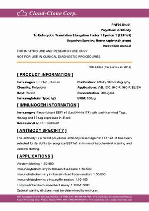 Polyclonal-Antibody-to-Eukaryotic-Translation-Elongation-Factor-1-Epsilon-1--EEF1e1--PAF023Hu01.pdf