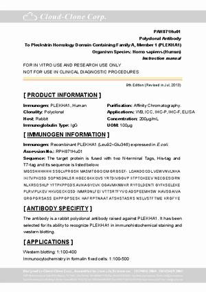Polyclonal-Antibody-to-Pleckstrin-Homology-Domain-Containing-Family-A--Member-1--PLEKHA1--PAH871Hu01.pdf