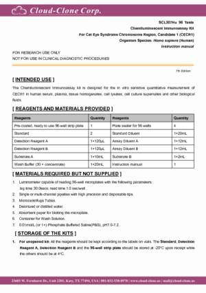 CLIA-Kit-for-Cat-Eye-Syndrome-Chromosome-Region--Candidate-1-(CECR1)-SCL307Hu.pdf