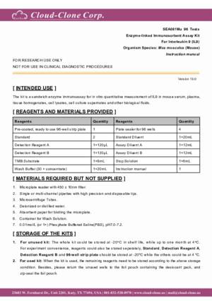 ELISA-Kit-for-Interleukin-9-(IL9)-SEA081Mu.pdf