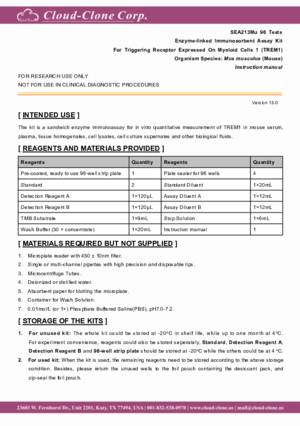 ELISA-Kit-for-Triggering-Receptor-Expressed-On-Myeloid-Cells-1-(TREM1)-SEA213Mu.pdf