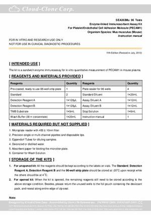 ELISA-Kit-for-Platelet-Endothelial-Cell-Adhesion-Molecule-(PECAM1)-E90363Mu.pdf