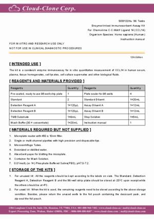 ELISA-Kit-for-Chemokine-C-C-Motif-Ligand-14-(CCL14)-SEB122Hu.pdf