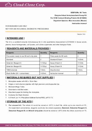 ELISA-Kit-for-S100-Calcium-Binding-Protein-A9-(S100A9)-SEB793Mu.pdf