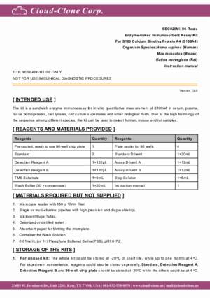 ELISA-Kit-for-S100-Calcium-Binding-Protein-A4-(S100A4)-SEC020Mi.pdf