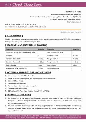 ELISA-Kit-for-Serine-Palmitoyltransferase--Long-Chain-Base-Subunit-1-(SPTLC1)-SEH138Mu.pdf