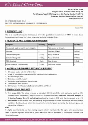 ELISA-Kit-for-Wingless-Type-MMTV-Integration-Site-Family--Member-1-(WNT1)-SEL821Hu.pdf